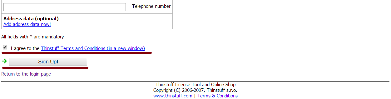 Прмите условия соглашения на сайте Thinstuff.com Прмите условия соглашения на сайте Thinstuff.com